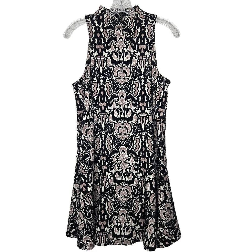 Free People Amelia Jacquard Mock Neck Sleeveless Mini Dress Size Small - Picture 3 of 9